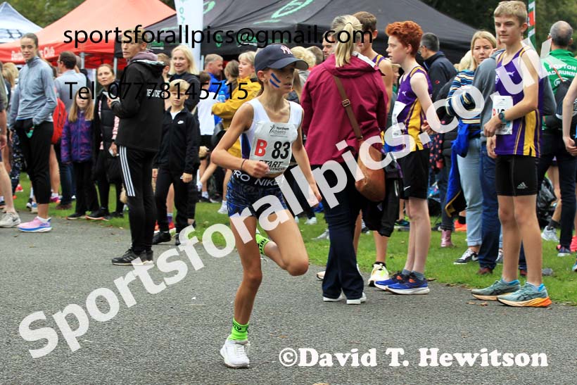 Girls under-13s 2023 Northern 6 and 4 Stage Relays and Youngsters, Birkenhead Park, Wirral.  Photo: David T. Hewitson/Sports for All Pics